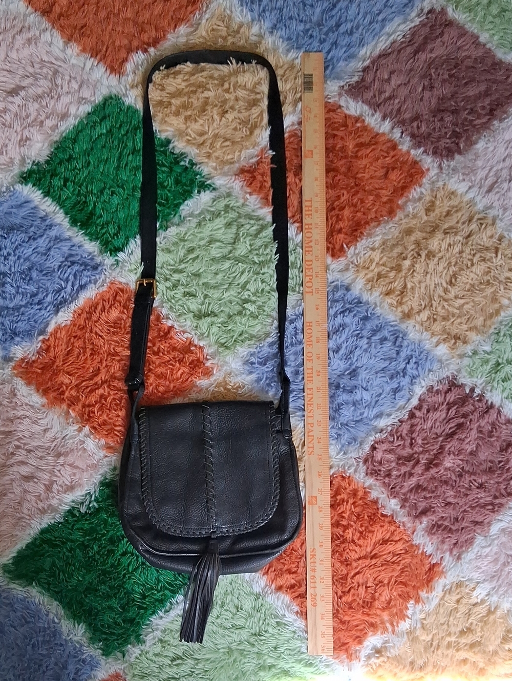 Hobo Pebbled Leather Crossbody Bag w/ Tassel - Picture 2 of 16
